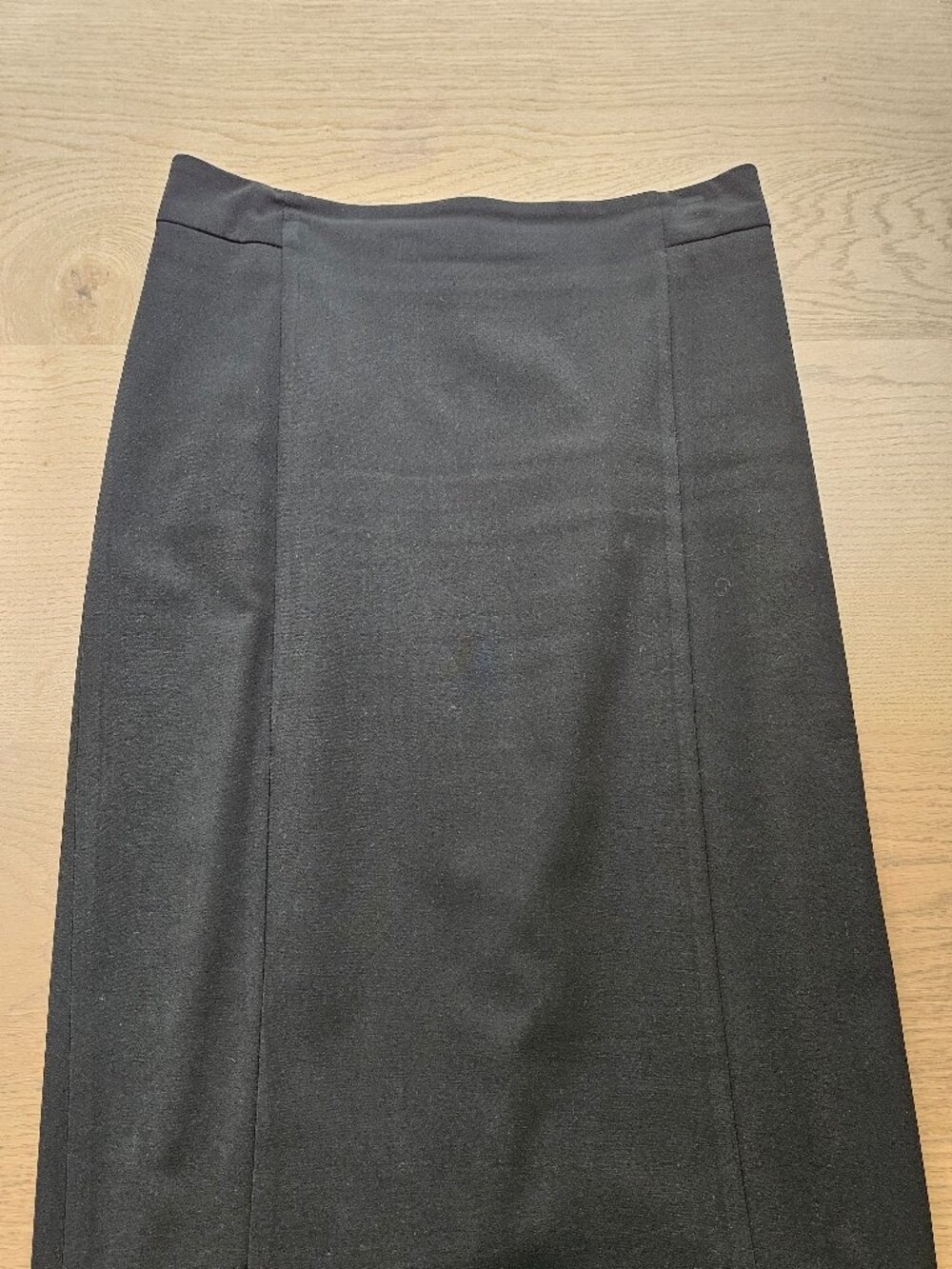 Ann Taylor Petite Black Pencil Skirt 8P Back Zip Panel Detail